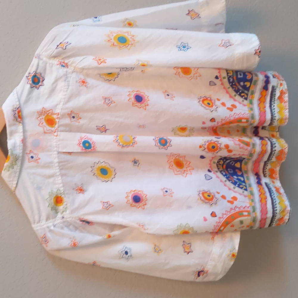 Anthropologie Maeve White Eliot Bell Sleeve Popover Blouse, S - Picture 8 of 13